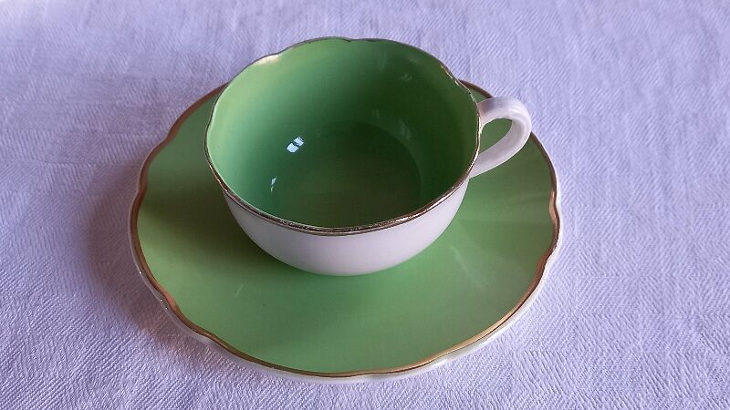 Lot composed of 3 cups and old saucers ( Digoin Sarreguemines France )