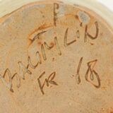 Cup glazed sandstone pottery Baumlin vintage year 70