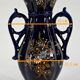 Midnight blue earthenware vase, "fives lille" - early twentieth century