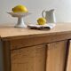 Antique Parisian sideboard with patinated wood / jam cabinet