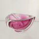 Purple crystal ashtray Val Saint Lambert trident model