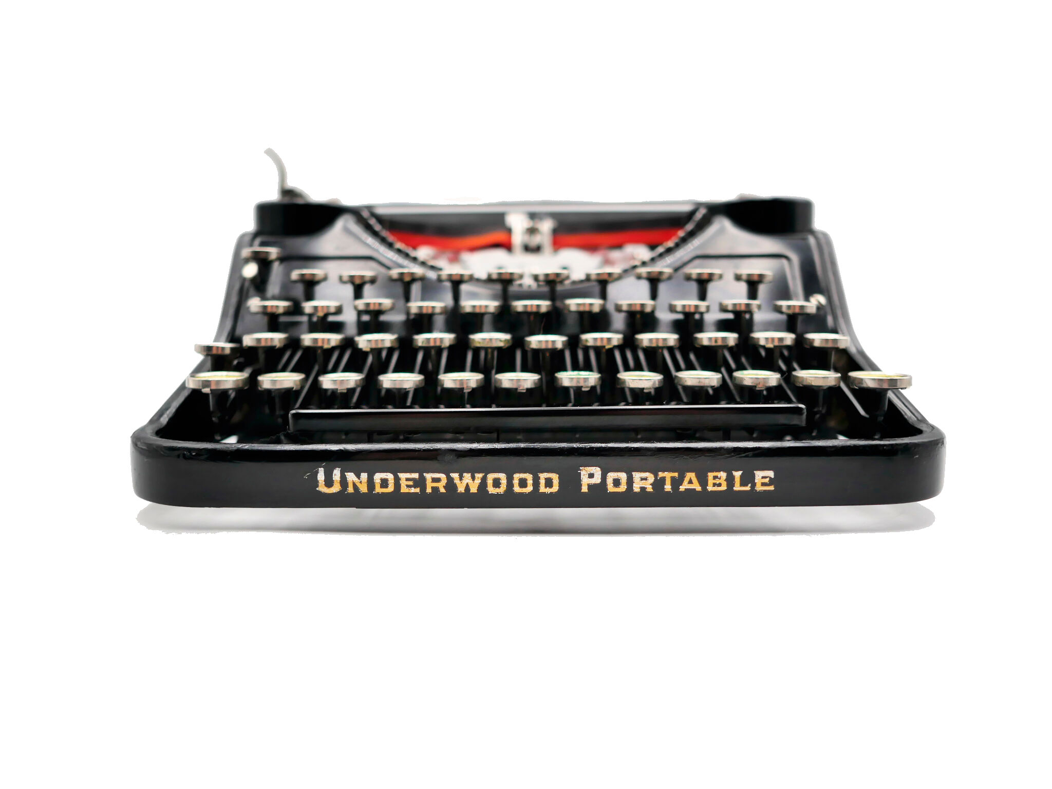 Underwood Portable 4 Bank Typewriter Revised New Black Ribbon 1930