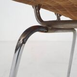 Chaise en rotin et métal, Pays-Bas, années 1960