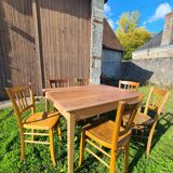 Cherry wood farmhouse table circa 1930