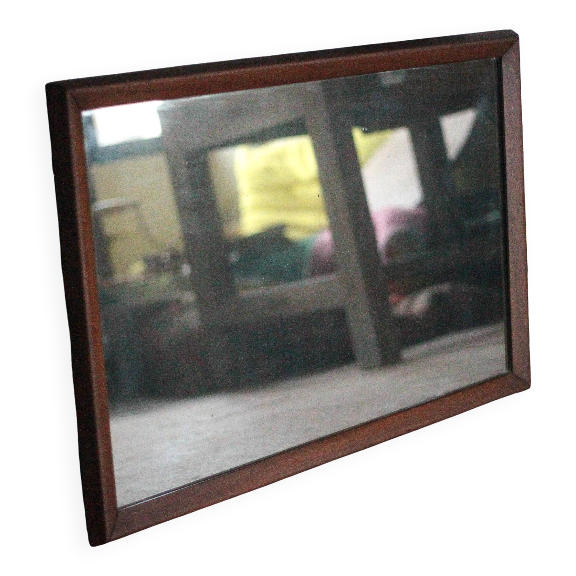 Large vintage wooden mirror, wall mirror, wall mirror, Scandinavian style