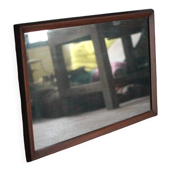 Grand miroir bois vintage, miroir mural, glace murale, scandinave style