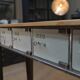 Console furniture from the Banque de France metal 1950