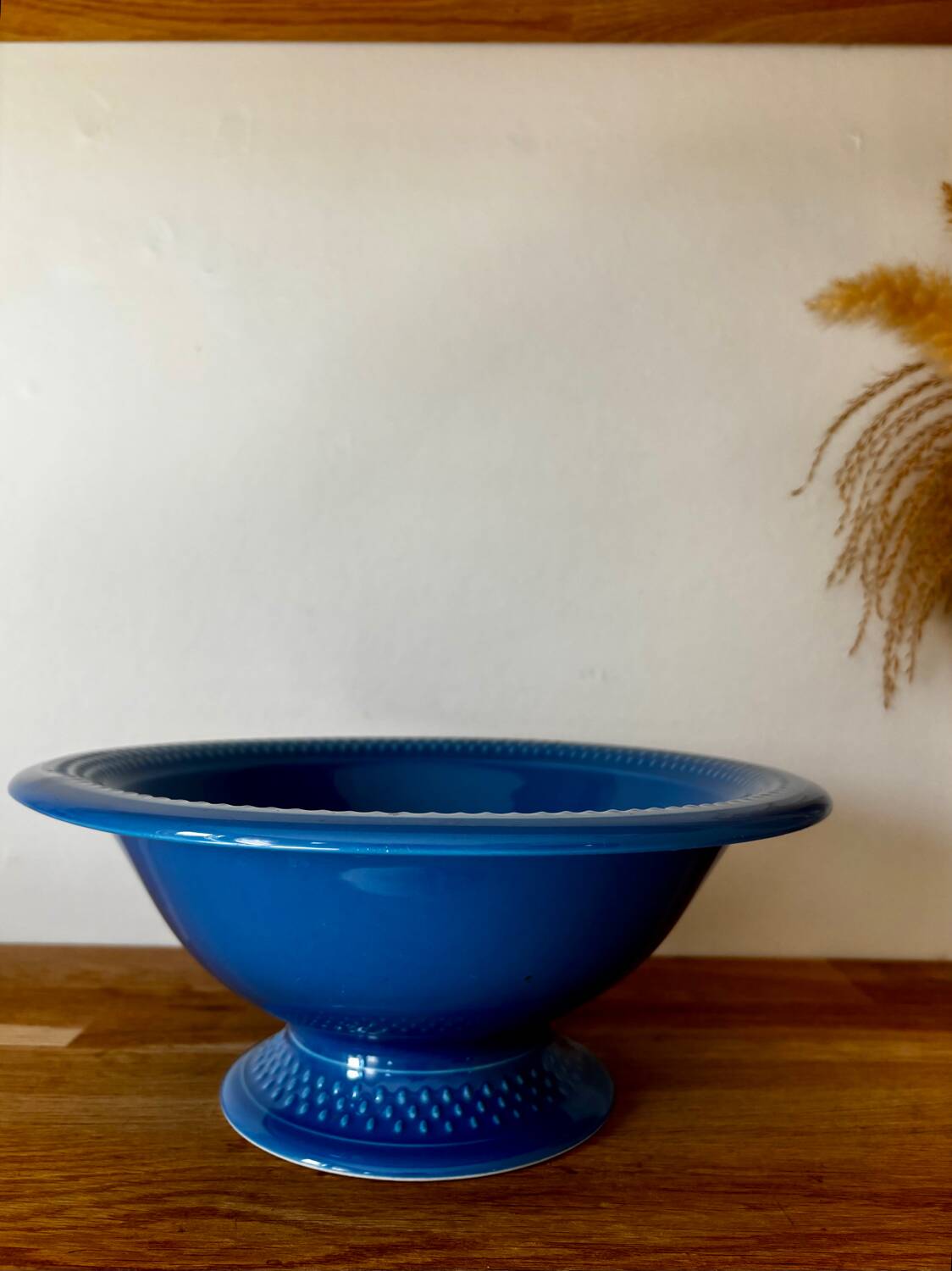 Fruit bowl or salad bowl Geneviève Lethu blue rice grain