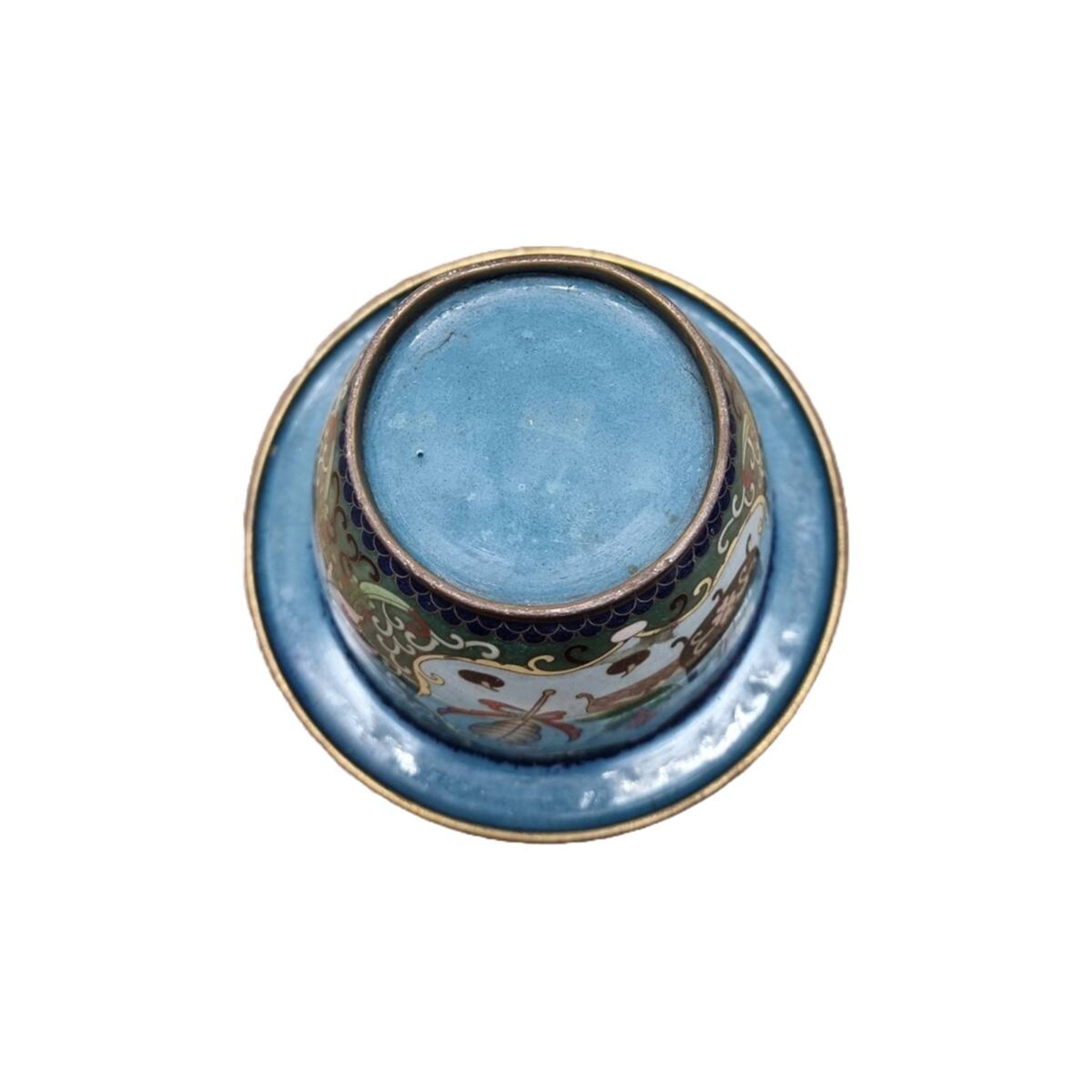 Vintage Chinese Cloisonne Flower Pot, from the 1970/80s.