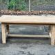 Table à manger de ferme rénovée en chêne brut du XXème 180cm tiroir