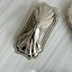 Antique silver-plated stainless steel butter dish