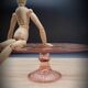 Pink stand dish