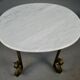 Desserte art deco dessus marbre ovale