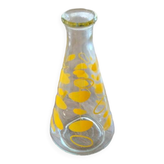 Carafe yellow geometric decor 70s