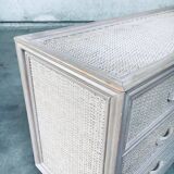 Washed Rattan Chest of Drawers, 1980s