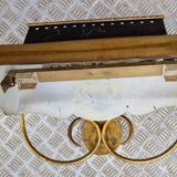 Paire d'appliques muraies en laiton doré 1970