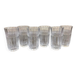Set of 6 Arques crystal glasses