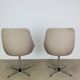 Paire de chaises coque 70's, pivotantes, vintage