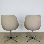 Paire de chaises coque 70's, pivotantes, vintage