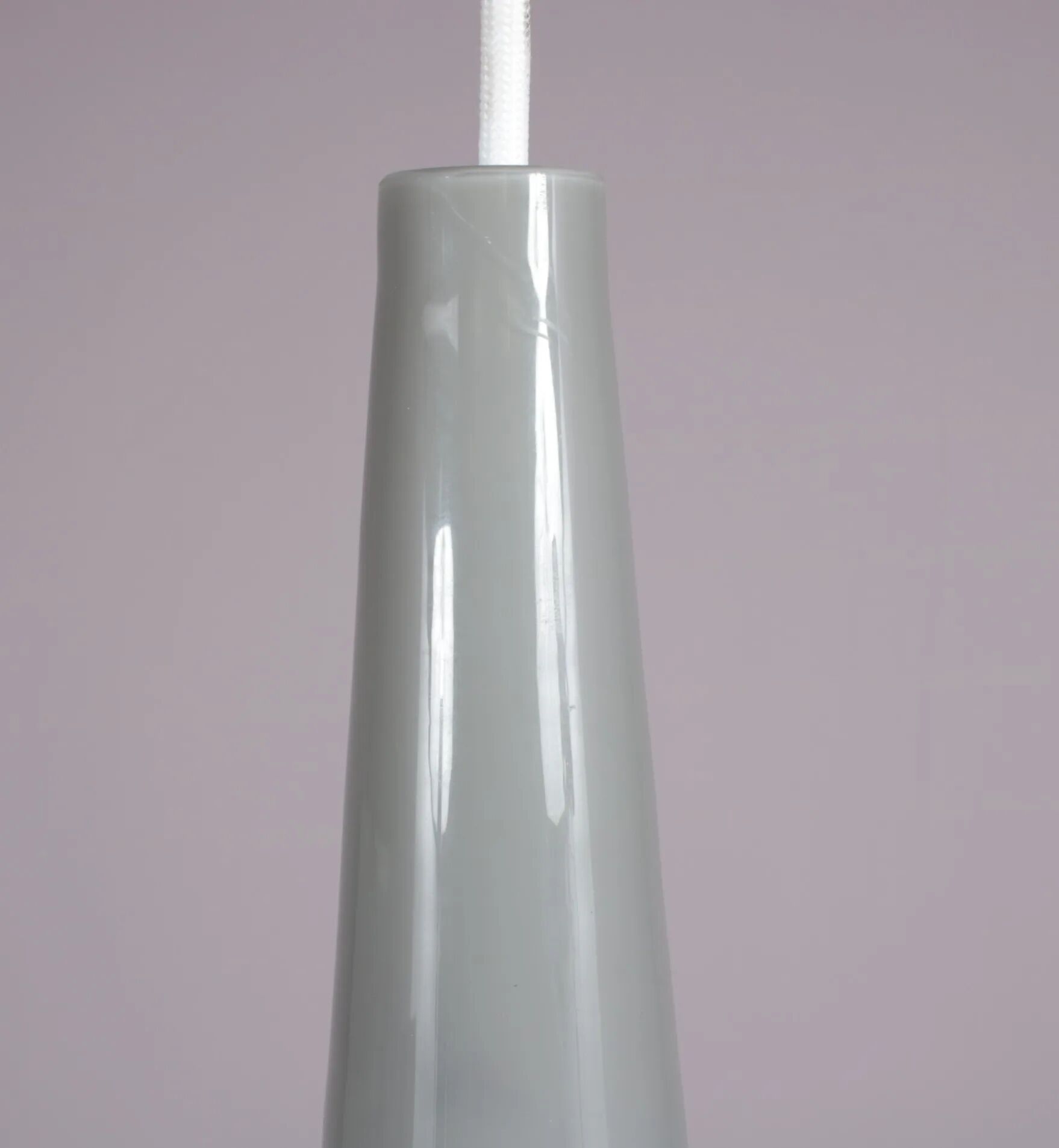 Alessandro Pianon hanging lamp in grey glass for Vistosi, Italy 1960