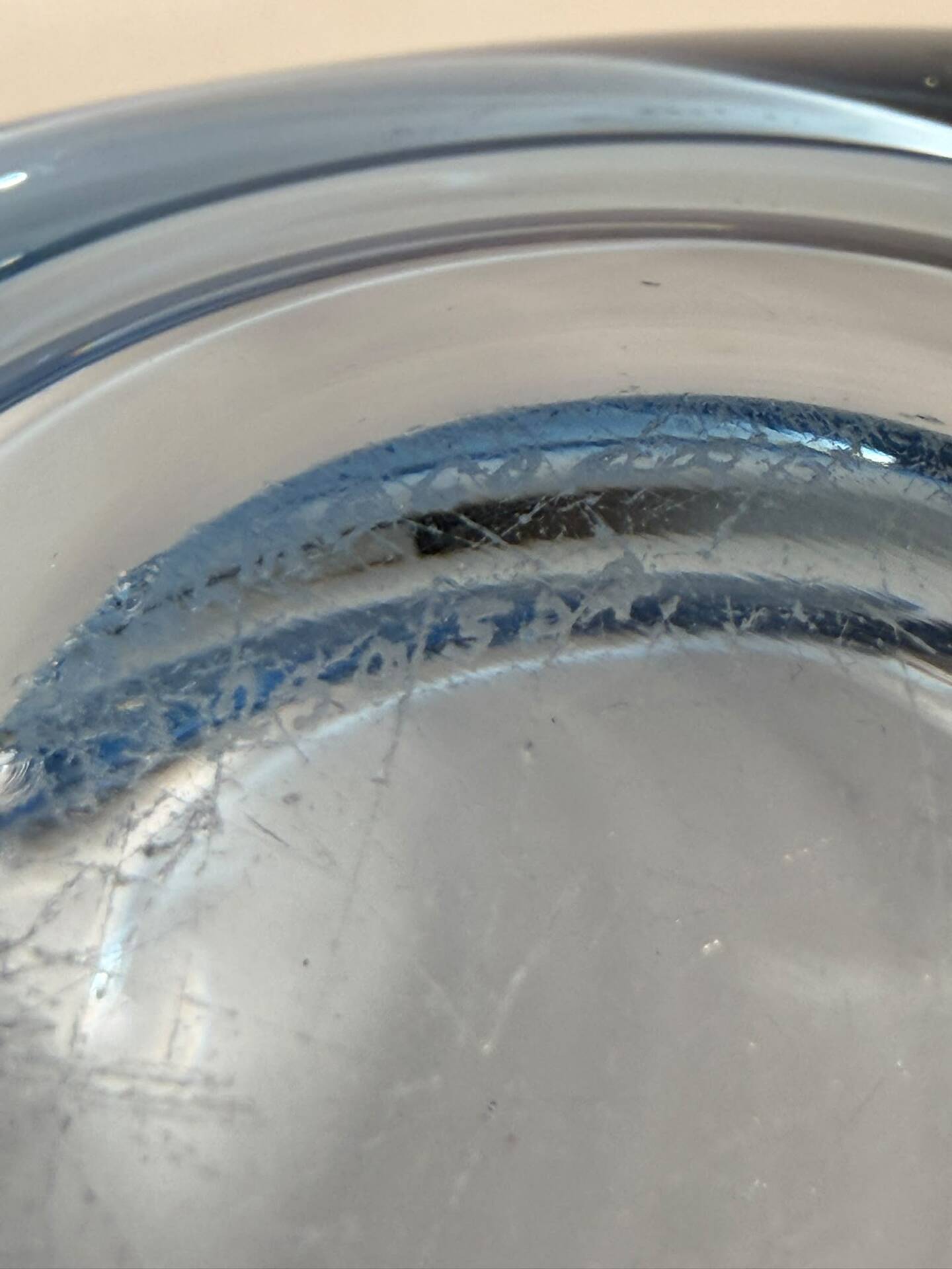 Blue ashtray from the "Akva" series by Per Lütken for Holmegaard