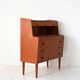 1960s Scandinavian Teak Secretaire with Sculpted Handles