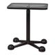 Vintage 1970s side table trolley in black metal and glass by allegri parma