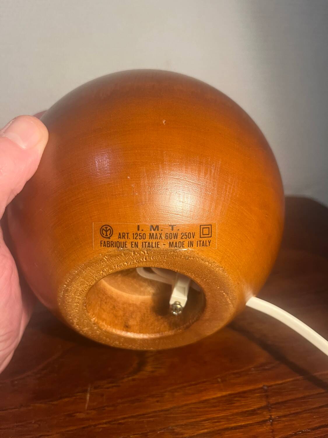 Pair of vintage IMT solid wood lamp bases