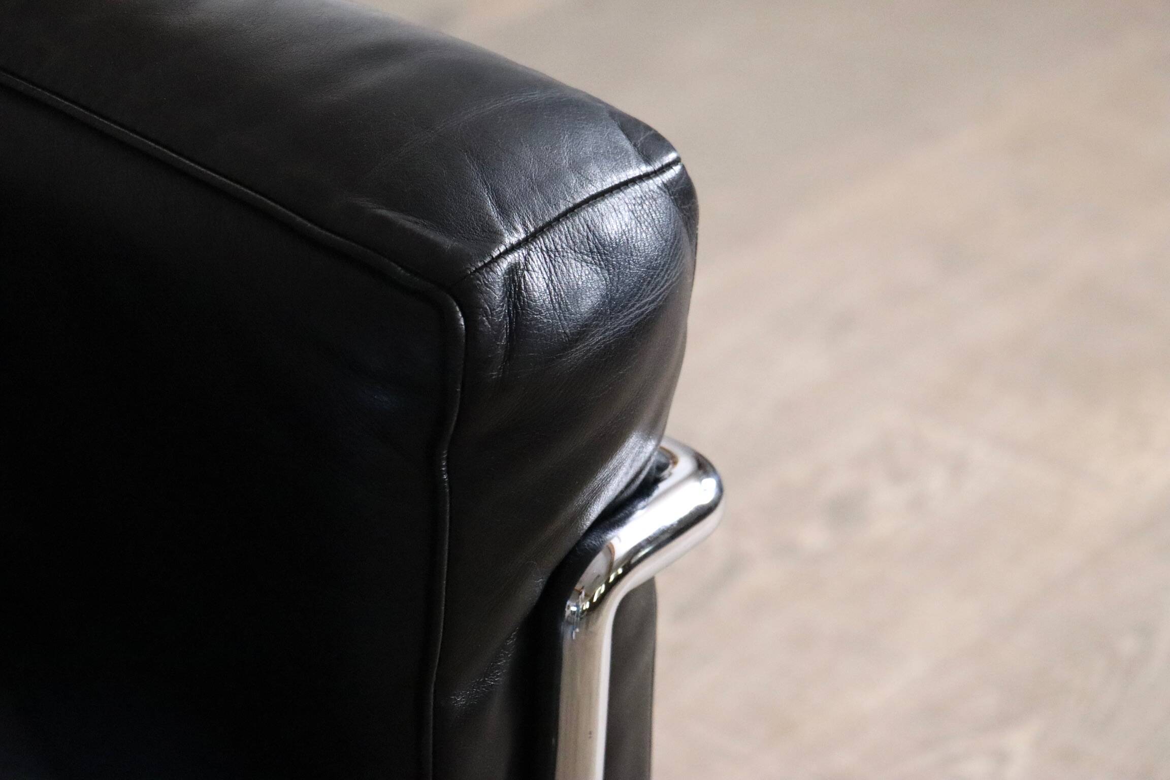 Cassina LC2 Three Seater Sofa By Charlotte Perriand, Le Corbusier, 1960s