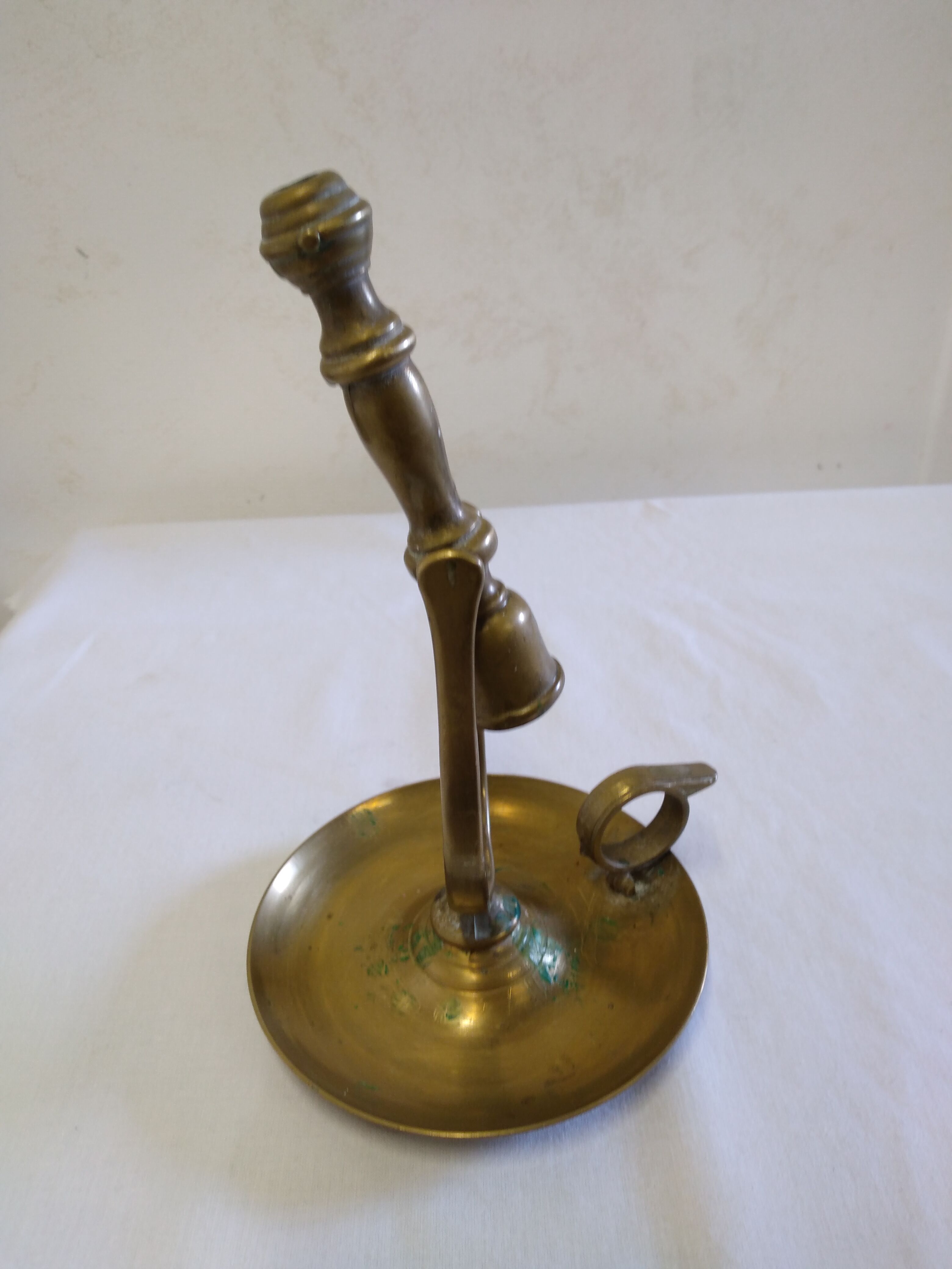 Brass rocking boat candle holder / cellar rat