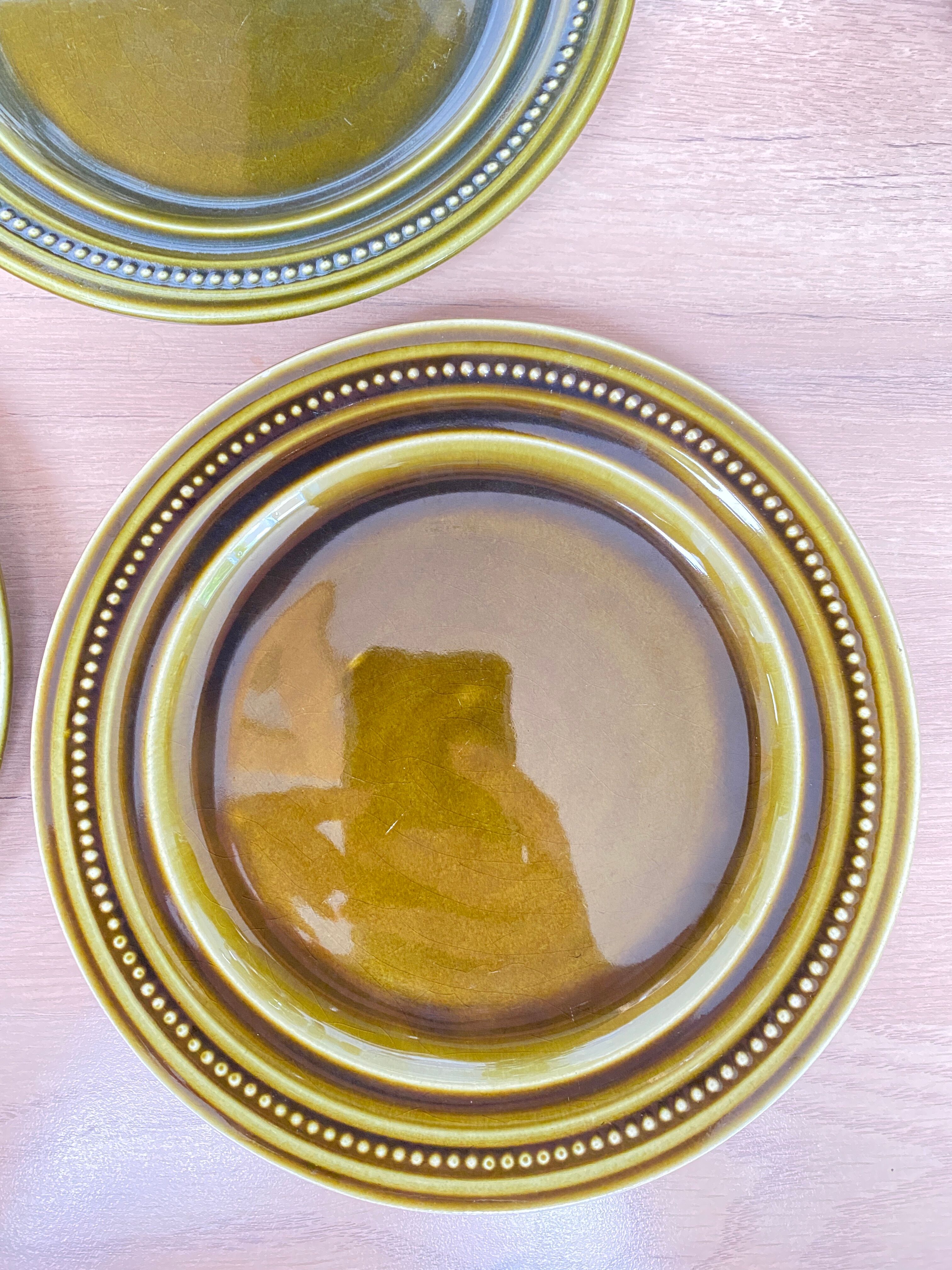 Set of 6 dessert plates in earthenware of St Amand