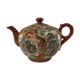 Teapot Satsuma porcelain polychrome décor signed Koshida around 1920