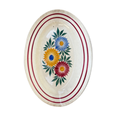 Large floral pattern dish HBC Choisy-le-Roi