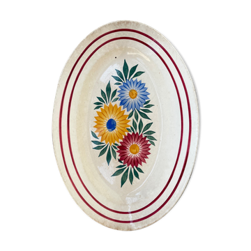 Plat à motif floral hbc choisy-le-roi