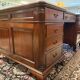 English Chesterfield desk with green leather