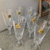 6 Cristal d'Arques flutes, Versaille model