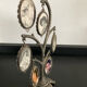 Vintage photo holder silver metal medallions