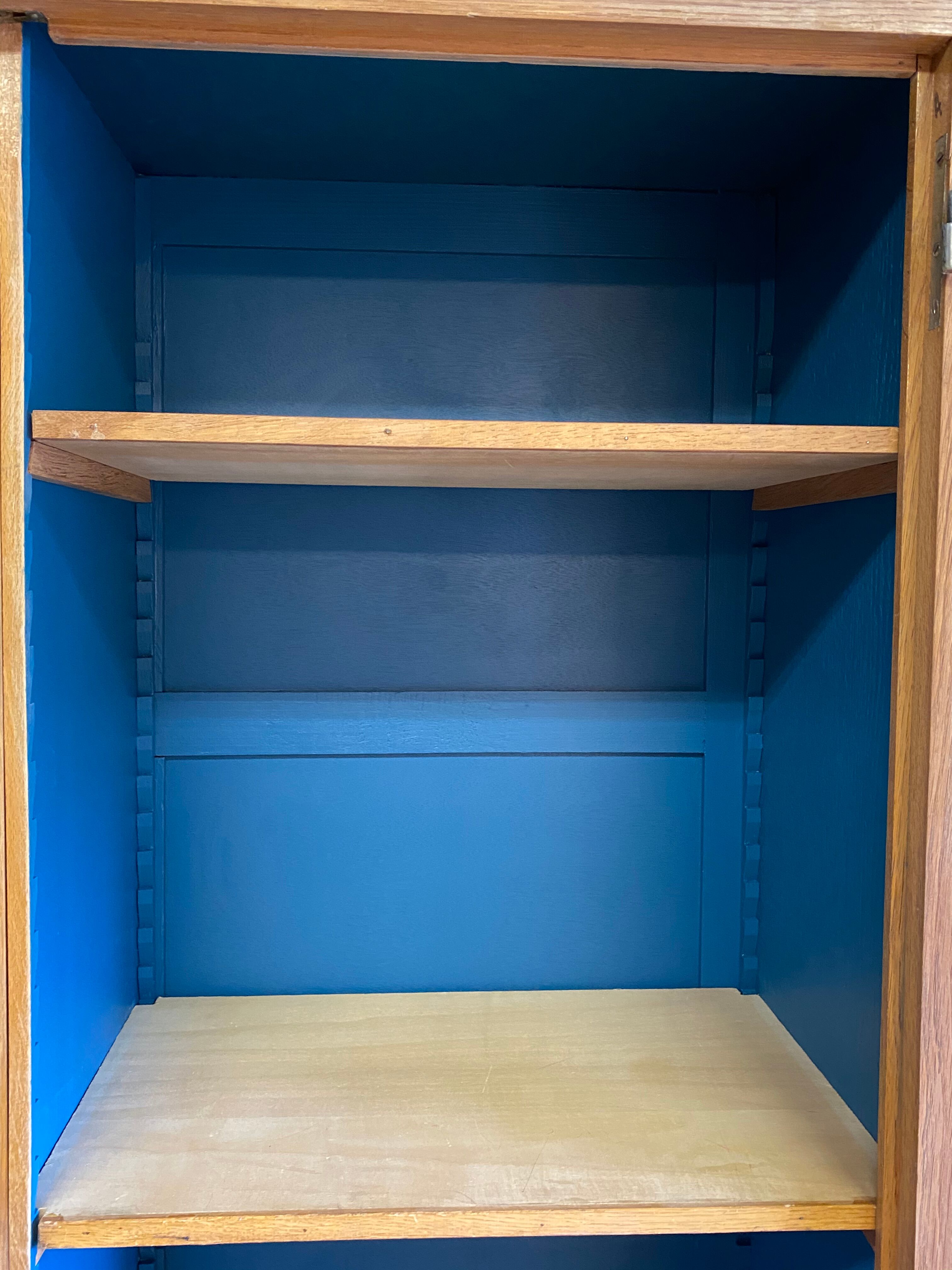 Oak university glass bookcase 1950