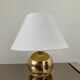 Lampe vintage boule en metal doré années 70