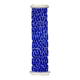 Blue Klein Berber hallway rug with reliefs