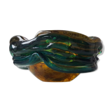 Cendrier design vintage en verre Mdina