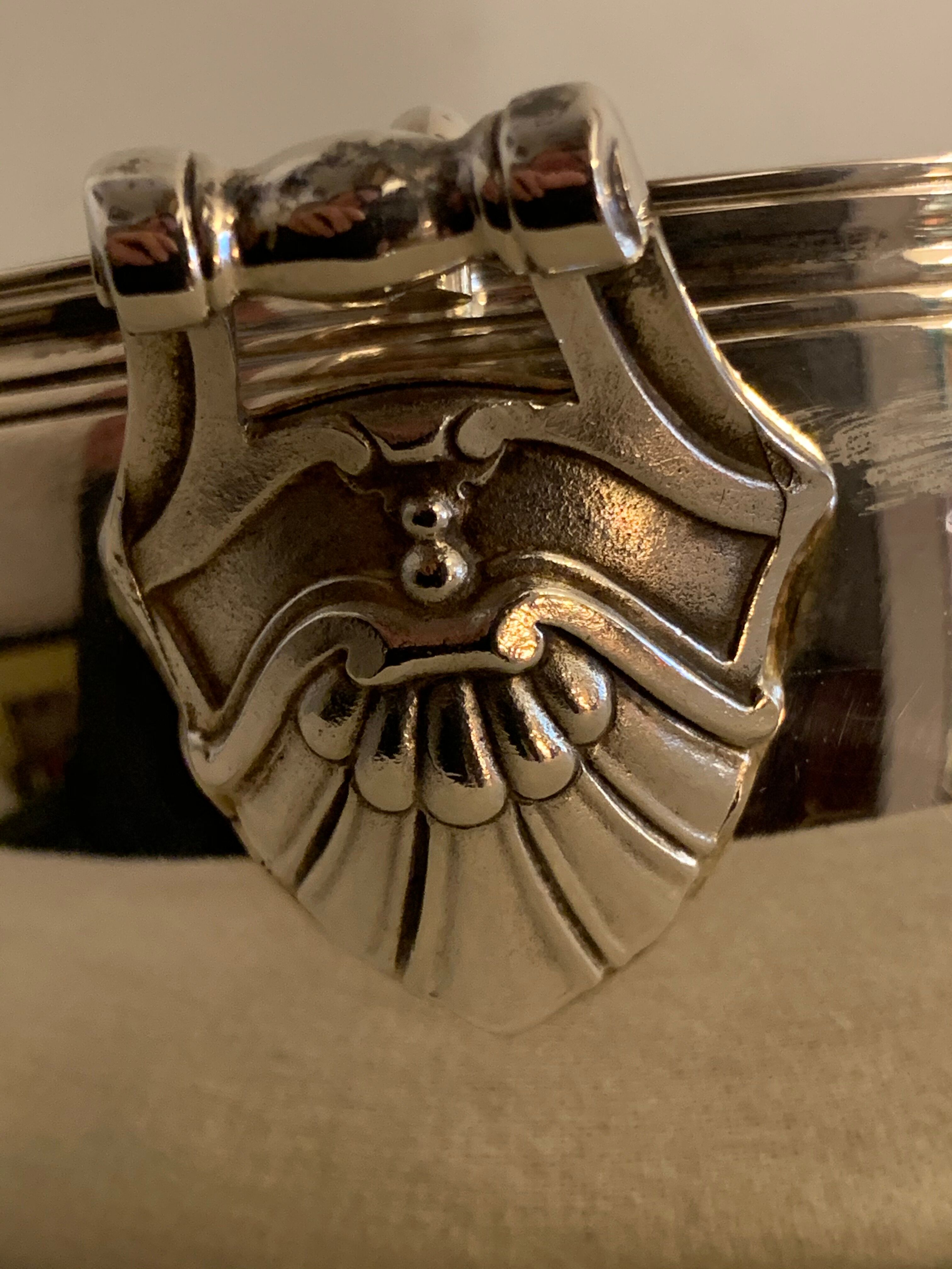 Christofle silver metal caviar service