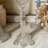 Lot of vintage glass candlesticks