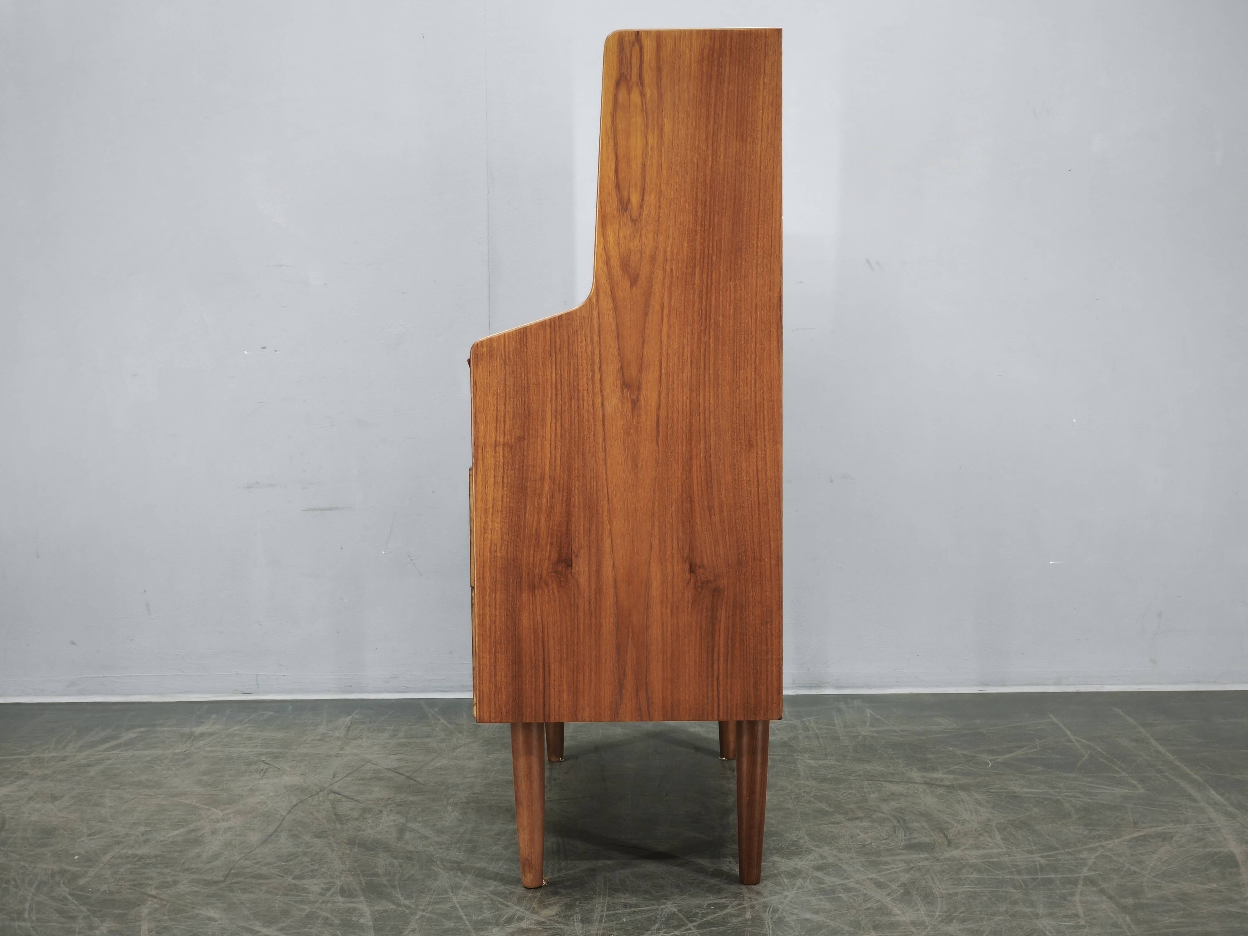 Danish Modern Teak Secretary Writing Desk with Drawers, 1960s