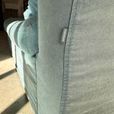 Méridienne Caravane – duck blue linen chaise longue