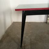 Tolix table, metal kitchen table, compass feet