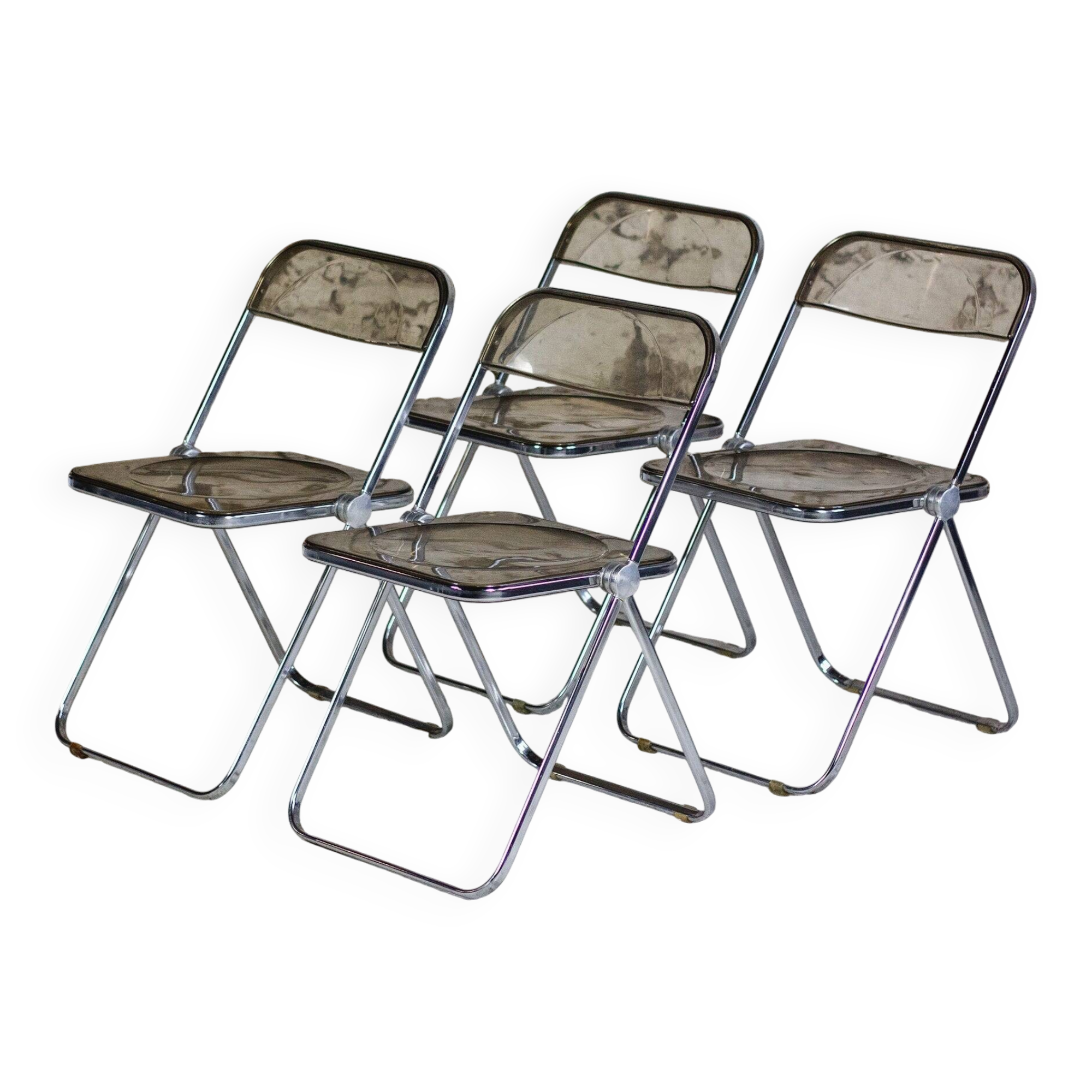 4 Plia chairs by Giancarlo Piretti for Castelli, 1970