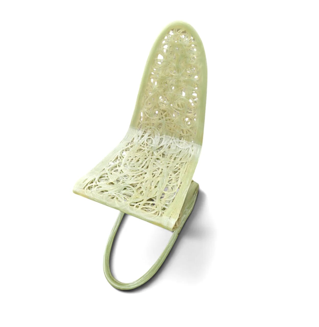 Plastic / polyester handmade chair / 1990s