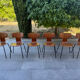 Lot de 6 chaises scandinave Fritz Hansen 1960