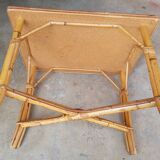 Rattan coffee table, vintage 60s